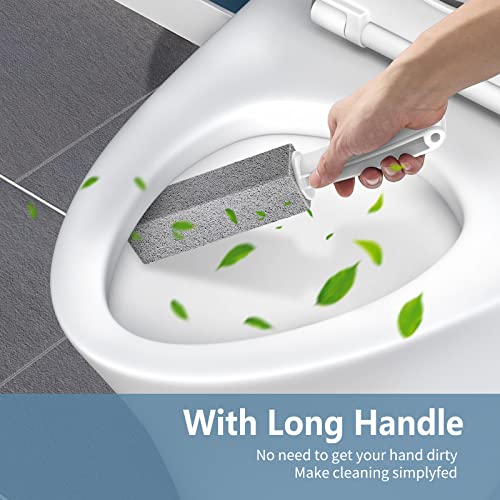 Laiyeoy Pumice Stone Toilet Bowl Cleaner, Hard Water Stain Remover - color: Long Handle