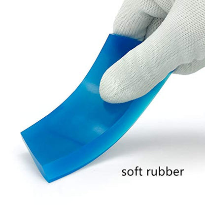 Heavy Duty Car Windshield Squeegee Rubber Shower Squeegee Water Blade Ice Scraper Rubber Squeegee Glass Wiper with Non-Slip Handle for Bathroom Cleaning, Window Tinting, 8Inch - color: Plastic