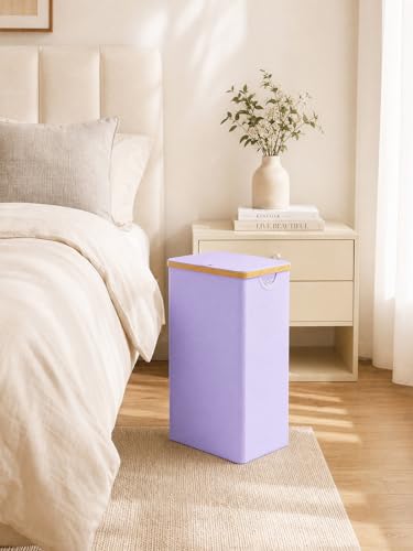 IEGrow Laundry Hamper with Lid,110L Laundry Basket with Mesh Bags,Purple - color: Purple, size: 110L