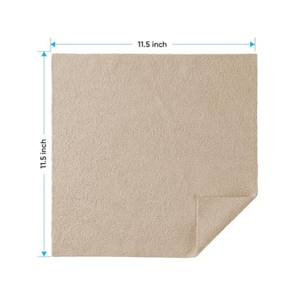 HOMEXCEL Microfiber Cleaning Cloth 100PK, Towels for Cars, Shop Rags, Brown - color: Brown