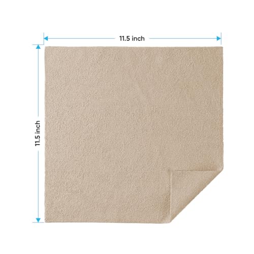HOMEXCEL Microfiber Cleaning Cloth 100PK, Towels for Cars, Shop Rags, Brown - color: Brown