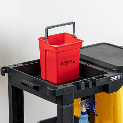 Restaurantware 4 qt Red Cleaning Bucket - color: Red, size: 4 Quarts