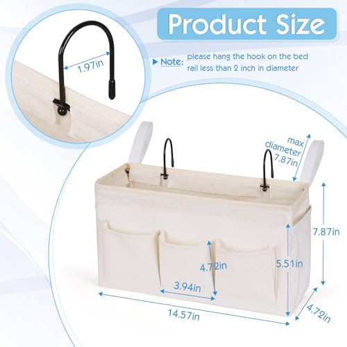 Bedside Caddy Bedside Storage Bag for Headboards/Bunk Bed - color: New White