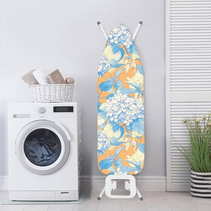 Hydrangea Flower Ironing Board Cover, Sketch Hydrangea Flowers Stretchy Ironing Board Cover,Modern Aesthetic Art 3 Hook and Loop Fastener Strap Machine Washable - color: Aztec Tribal Geometric
