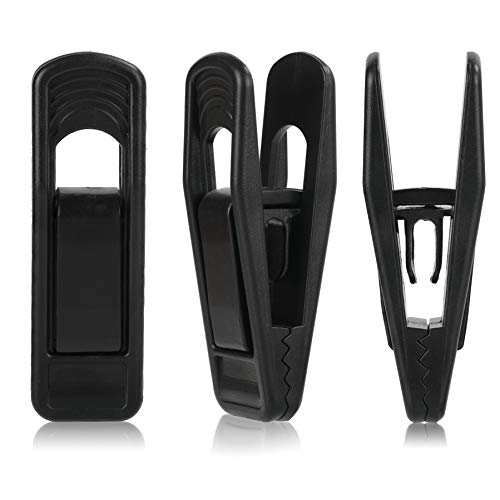 Tinfol Black Plastic Hanger Clips 40 Pack, Large Opening Pant Clips, Strong Pinch Grip Clip for Slim-line Clothes Hangers, Multi-Purpose Finger Clip for Skirt Pant Hangers - color: Black, size: 40PCS