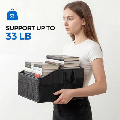 WHHMK Sturdy Leather Car Storage Support Up to 33 LB,Carbon Fiber Texture - color: Carbon fiber texture