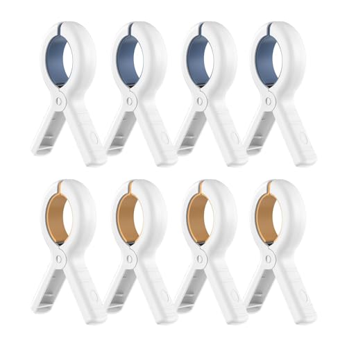 8 Pack Heavy Duty Beach Towel Clips, Large Windproof Clothespins