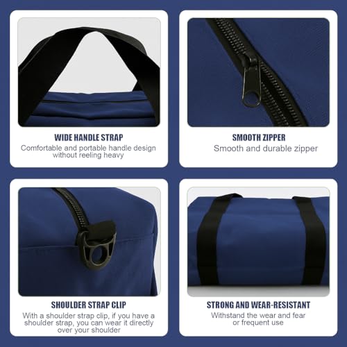 Small Tool Bag, Close Top Wide Mouth Tool Organizer Bag, Large Tool Bags - color: Royal Blue, size: 12 Inch