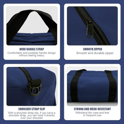 Small Tool Bag, Close Top Wide Mouth Tool Organizer Bag, Large Tool Bags - color: Royal Blue, size: 18 Inch