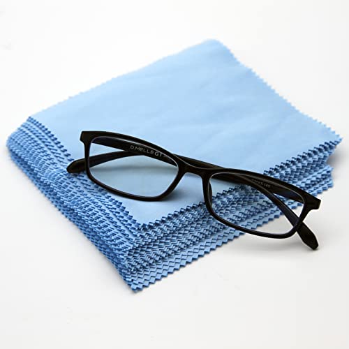 AAwipes Eyeglasses Cleaning Cloth Glasses Cloths Bulk (5.5"x5.5", Blue, 100 pcs, No Logo) for Eyeglasses, Lenses, Phones, Screens, Camera, Silverware, Any Other Delicate Surfaces (V1515) - color: Blue