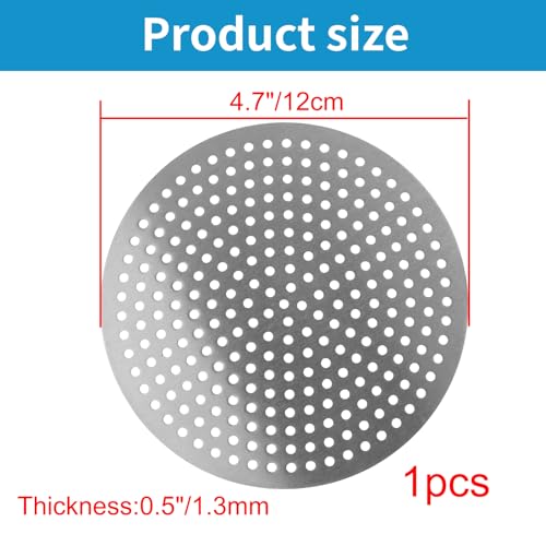 Round Drain Cover Grates 4.7"/12cm Dia Drain, 304 Stainless Steel Drainage Grate Cover Round Replacement Floor Drain Strainer for Shower, Bathroom Floor, Balcony, and Outdoor Garden Drains - size: 4.7"/12cm