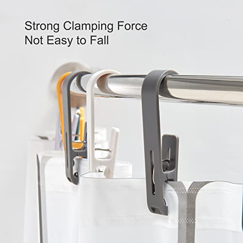Large Laundry Hook Clothes pins 4PCSpcs Sock Clip Laundry Clips with Springs, Strong Plastic Clothes Drying Line Pegsfor Home Kitchen Outdoor (Grey - color: 4 Grey