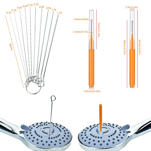 Shower Head Cleaning Brush Tool, Small Crevice Cleaning Brush Anti Clogging for Bathroom Pipe & Car Washers