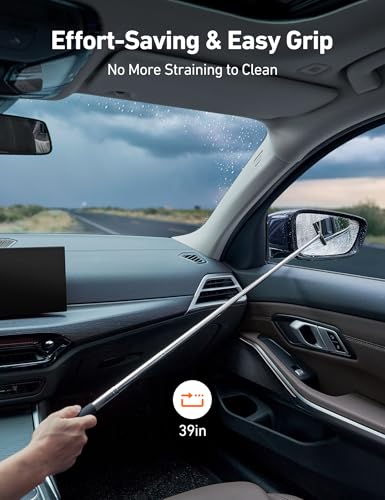 AstroAI 5pcs Windshield Cleaner Tool & Car Window Cleaning Kit - style: with a Mirror Squeegee