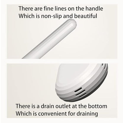 Small Silicone Toilet Brush with Crevice Brush-Silicone Bristles, Gentle on Toilets | Bathroom Accessories for RVs, Trailers, Campers | Anti-Roll, Anti-Drip Wall-Mounted Design for Travel