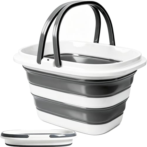 Collapsible Mop Bucket 4.2 Gallon(16 L) Silicone Foldable Cleaning Bucket - size: 4.2 Gallon
