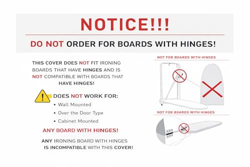 TIVIT Ironing Board Cover 15 x 48” – Made in Italy, Alumitek PRO Heat-Reflective, Thick 4-Layer Padding, Scorch & Stain Resistant - size: 15x48