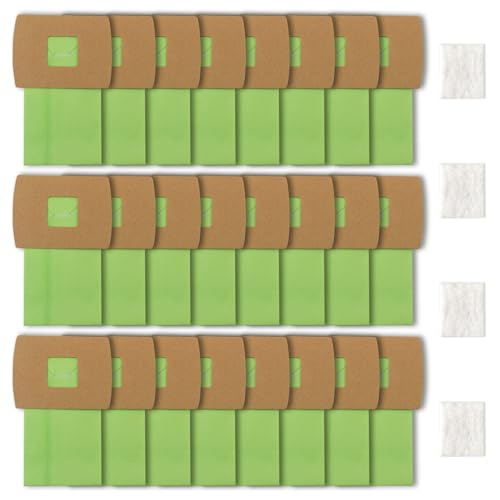 24 Pack PKBB12DW Vacuum Bags Fit for Oreck Canister Bags, Compatible with PKBB12DW AK1BB8A BB180 BB280 BB850 BB870 BB880 BB900 BB1000 MV160CC1600 with 6 Motor Filter - size: 24 Pack