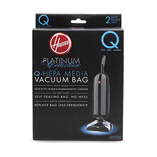 Hoover Vacuum Cleaner Bags for Platinum Upright Vacs, Pack of 2, Type Q