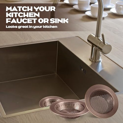Retisee 2 Pcs Kitchen Sink Drain Strainer 4.4 Inch,Red Bronze - color: Red Bronze