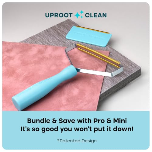Uproot Cleaner Pro Pet Hair Remover & Mini - Pet Hair Removal Tool Multi Fabric Edge & Carpet Scraper - Cat for Couch, Cat Towers, Car Detailing The Furry-Situation Survival Kit