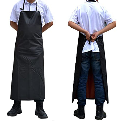 Surblue Waterproof Apron Chemical Resistant Work Safe Clothes (black) - color: Black