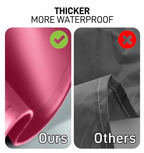 Waterproof Apron with Comfortable Adjustable Bib Rubber Vinyl Dishwasher Heavy Duty Apron for Men Women Dishwashing - color: Pink