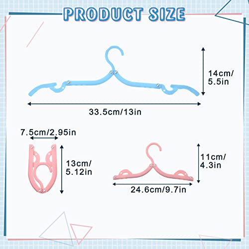 Sieral 40 Pcs Foldable Travel Hangers Plastic Portable Folding Clothes Hangers Cruise Ship Essentials for Travel Cruises Suitcase Dormitory School Hotel Women Laundry Coat Bag Drying(Multicolor) - color: Multicolor
