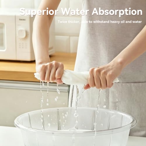 Disposable Cleaning washcloths, 100 Pack 2-Ply Reusable Paper Towels, Square Cleaning Cloths, Disposable Wash Cloths for Kitchen Grease, Spills and Everyday Messes