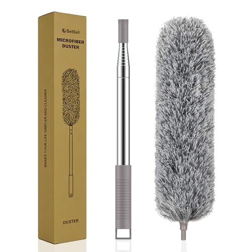 SetSail Extra-Long Dusters with Extension Pole 100-inch for Cleaning, Gray - color: Gray, size: Duster