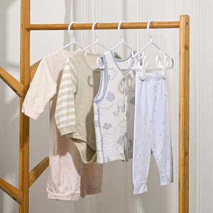 Nursery Baby Hangers with Clips - color: White