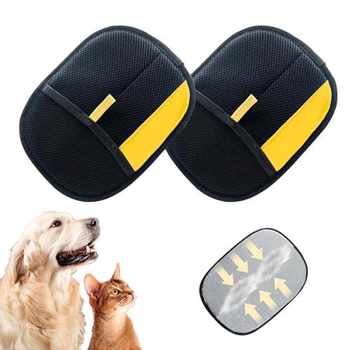 Rhino Ben Pet Hair Remover, Reusable Electrostatic Pet Hair Remover,Double Sided Pets Grooming Gloves,for Cat,Dog,Clothing,Couch,Furniture,Carpet,Car Seat