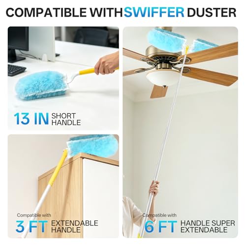 40 Count Duster Refills, Double-Sided 360° Duster Refills with 1 Handle - size: 40 pcs