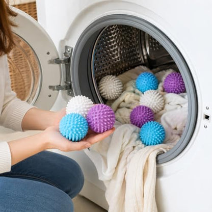 9 Pack Reusable Laundry Balls, 1.57 Inch Anti-Tangle Anti-Wrinkle Washing Machine Dryer Balls for Clothes Fabric Care