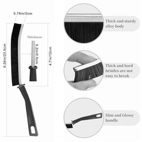 9 PCS Crevice Cleaning Brush,Hard Bristle Crevice Cleaning Brush,Crevice Cleaning Tool is Effective to Clean The Small Gap of Kitchen, tolilet and Windows. - style: 9pcs