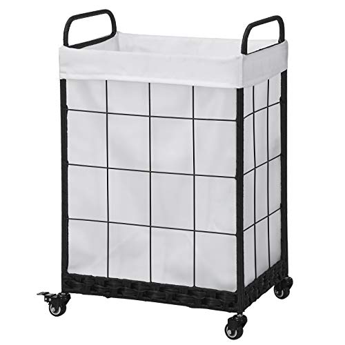 100L Laundry Hamper with Wheels, Heavy-Duty Laundry Basket