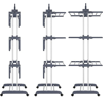 HOMIDEC Clothes Drying Rack, 4-Tier(67.7" H) Foldable Drying Rack Clothing - color: Gray