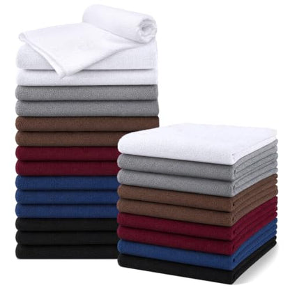 UNIMADE Salon Towels 24 Pack, Microfiber Barber Towels Bulk - color: Multicolor, size: 24PK