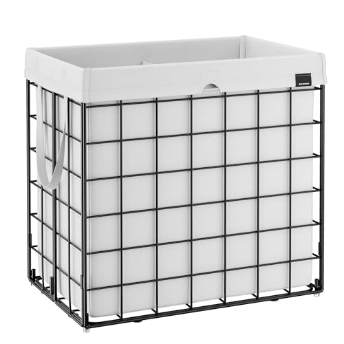 SONGMICS Laundry Hamper, Collapsible, 34.3 Gal. (130L) - color: Cream White, size: 130 L