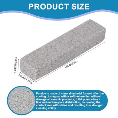 Herda 16 Pack Pumice Stone Toilet Bowl Cleaning, Powerfully Pumice Stick for Toilet Cleaning Hard Water Rings, Calcium Buildup, Rust, Pumice Stone for Cleaning Stove, Tub, Grill, Swimming Pool, Sink - size: 16Pack with Glove