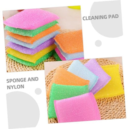 20pcs Non Scratch Kitchen Dish Scrubbers with Ultra Fine Sponges Scratch Scrub Pads for Pots Pans and Hard Surfaces Odorless for Household Cleaning Random Color