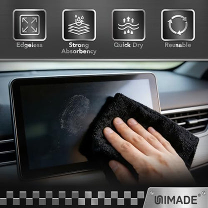 UNIMADE Microfiber Cleaning Cloth, 400 Pack Microfiber Towels for Cars - color: Black, size: 400pk