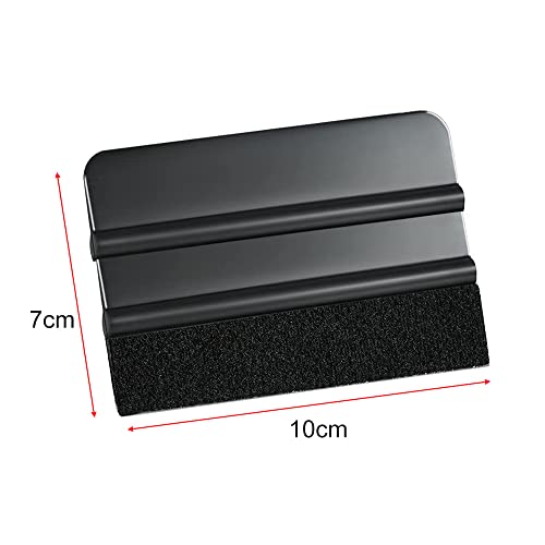 Gebildet 8Pcs Black Squeegee 4 Inch for Car Vinyl Film Wrapping Decal Squeegee Window Tint Work + 10pcs Black Felt - color: Black-e1003