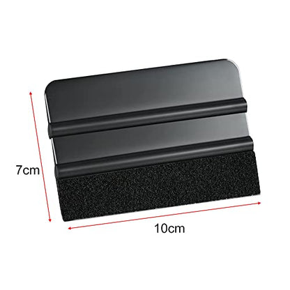 Gebildet 8Pcs Black Squeegee 4 Inch for Car Vinyl Film Wrapping Decal Squeegee Window Tint Work + 10pcs Black Felt - color: Black-e1003