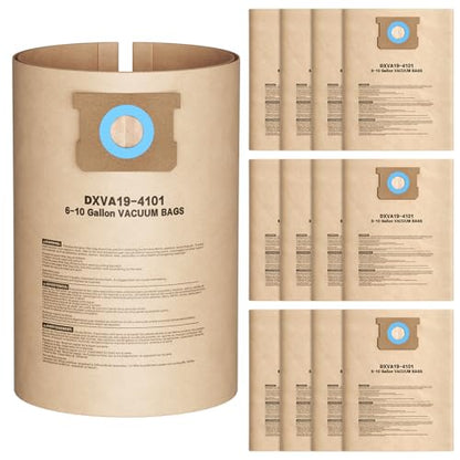 DXVA19-4101 Vacuum Bags for DEWALT 6, 8, 9, 10 Gallon Wet/Dry Shop Vacuums