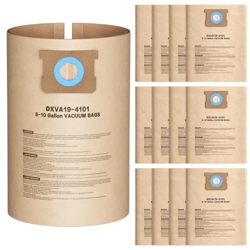 DXVA19-4101 Vacuum Bags for DEWALT 6, 8, 9, 10 Gallon Wet/Dry Shop Vacuums