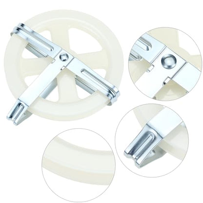 QWORK Clothesline Pulley Set, 2 Pack 5-Inch Nylon Pulley for Outdoor Clotheslines, Fits Rope Up to 3/8-in