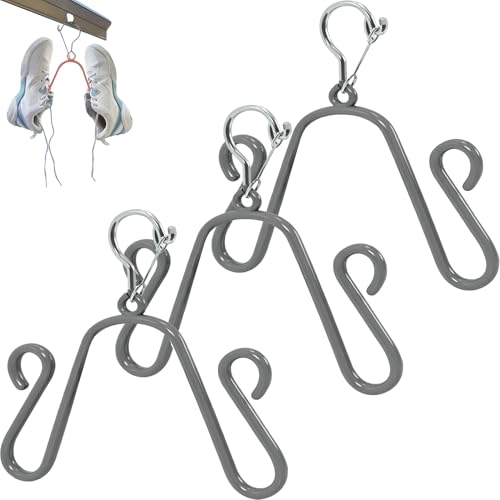 Shoe Drying Hanger for Washing Machine Shoes Stainless Steel 3-Pack - color: Gray