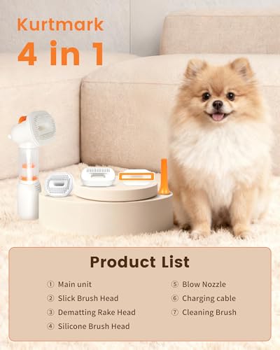 Vacuum Dog Brush for Shedding, Mess-Free Grooming