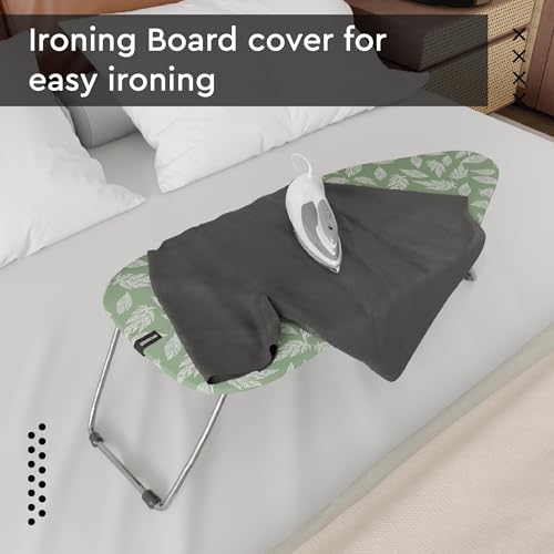 Encasa XO Ironing Board Cover and Pad, Thick Felt 28"x12" - color: Big Leaves Green, size: Mini (28"x12")
